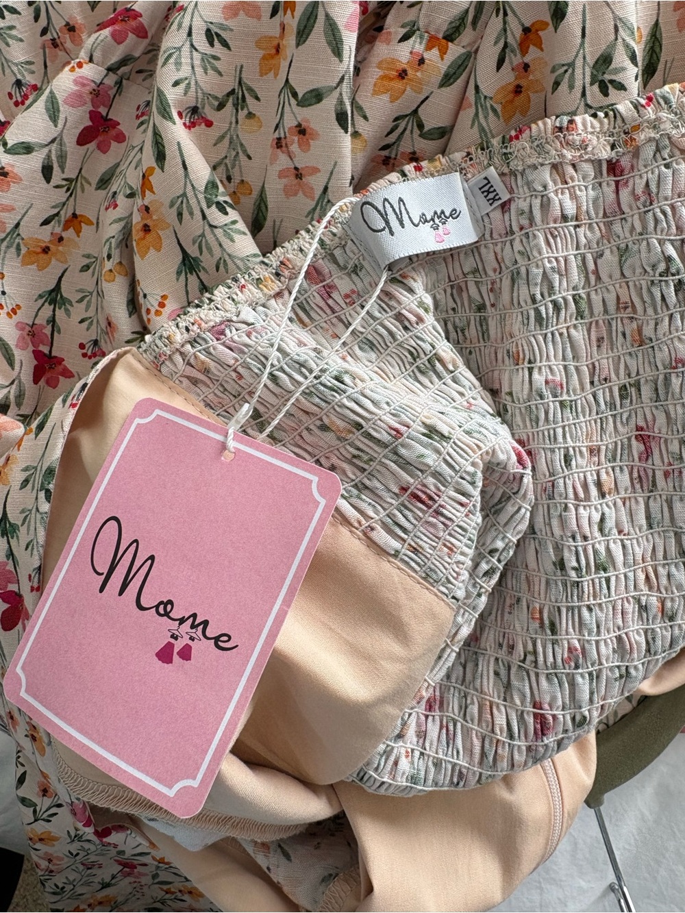 Mome Versa Cotton Dress with Nursing Zippers in Harvest Blooms - Picture 5 of 8